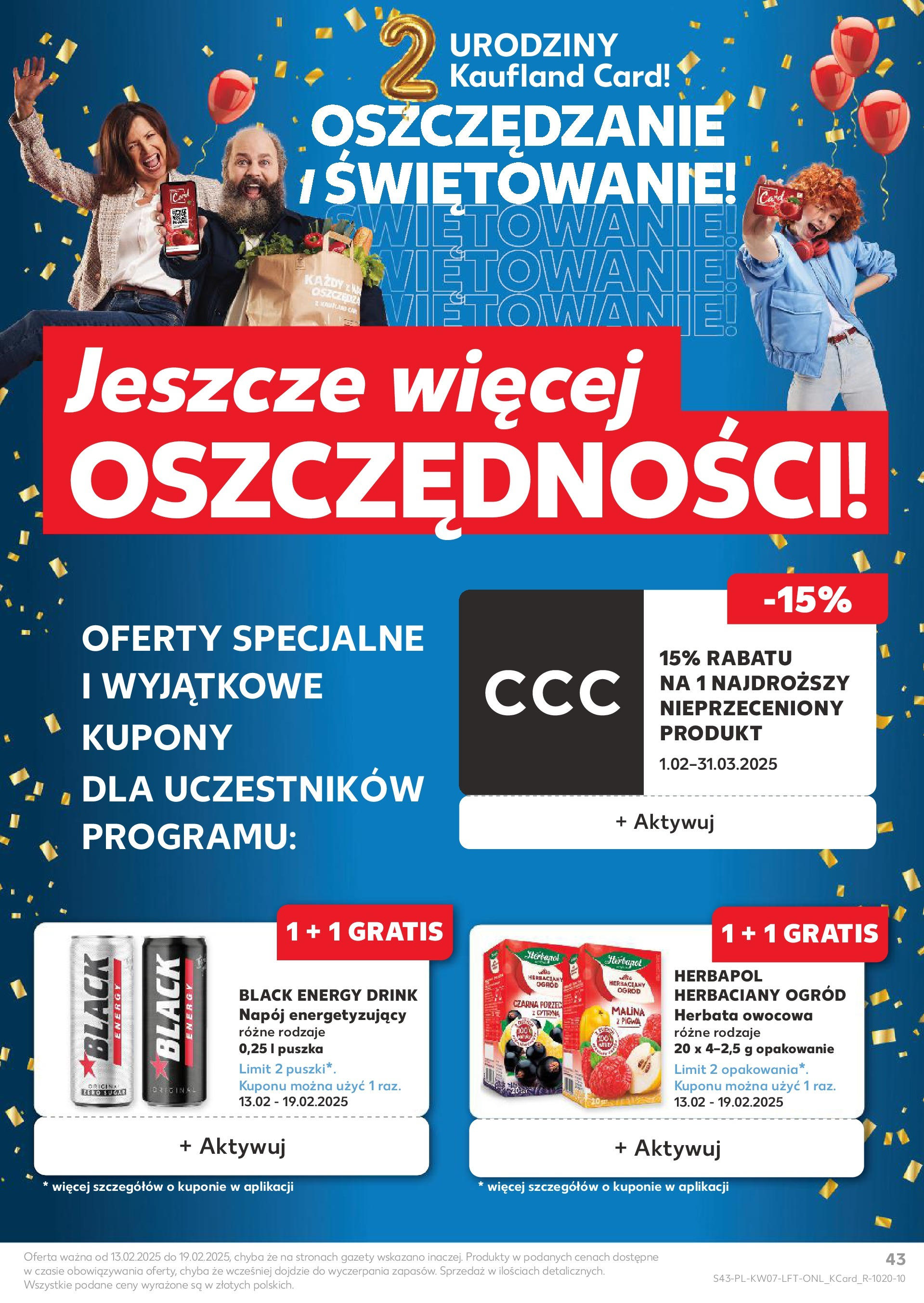 Kaufland gazetka od 13.02.2025 - od jutra PDF | Strona: 43 | Produkty: Karta, Top