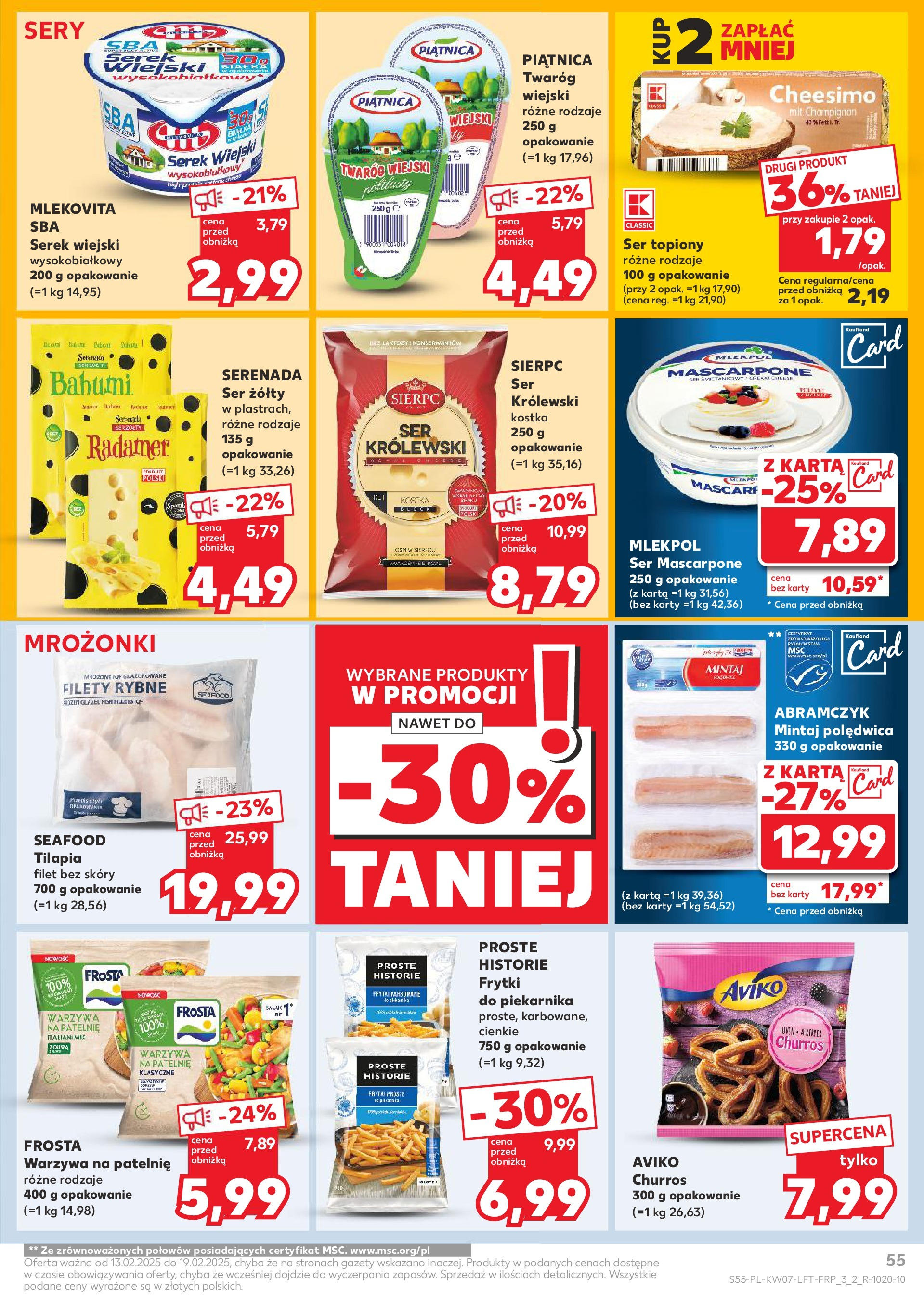 Kaufland gazetka od 13.02.2025 - od jutra PDF | Strona: 55 | Produkty: Kakao, Bourbon, Lody na patyku, Lody