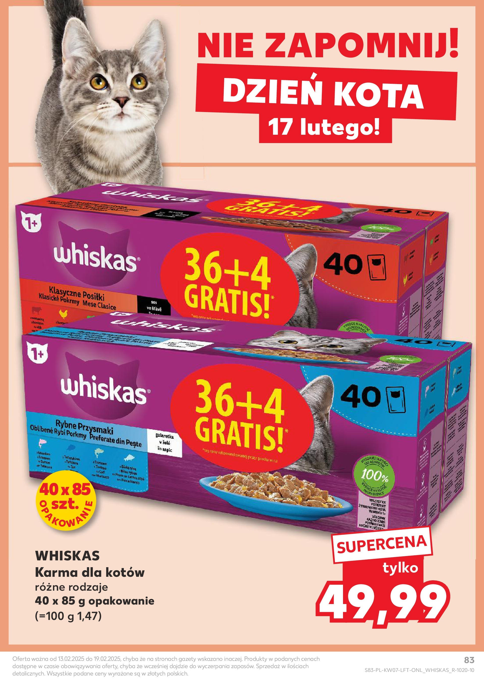 Kaufland gazetka od 13.02.2025 - od jutra PDF | Strona: 83 | Produkty: Karta, Pedigree, Karma dla kotów, Karma dla psów