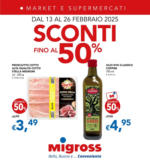 Migross Supermercati & Market Sconti fino al 50% - al 26.02.2025