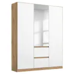 M&ouml;belix Dreht&uuml;renschrank Nidda Eiche Artisan B: 136 Cm