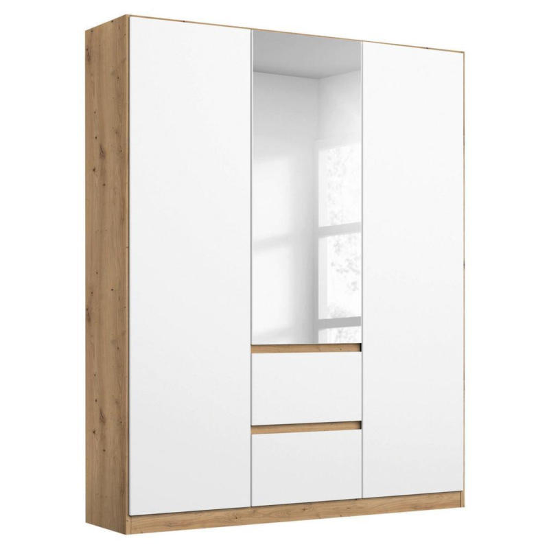 Drehtürenschrank Nidda Eiche Artisan B: 136 Cm