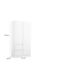 Möbelix Nidda B: 91 cm Weiß Nidda