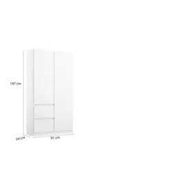 Nidda B: 91 cm Weiß Nidda