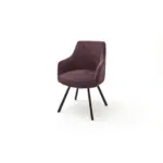 Möbelix Armlehnstuhl Sassello Chenille Weinrot 180° drehbar