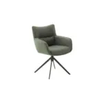 Möbelix Armlehnstuhl Limone 2 Leder Olivgrün 360° drehbar
