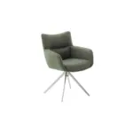 Möbelix Armlehnstuhl Limone 2 Leder Olivgrün 360° drehbar