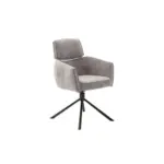 Möbelix Armlehnstuhl Quebec Chenille Taupe 360° drehbar