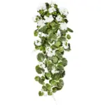 Möbelix Kunstpflanze Geranie, Grün, Weiß, H: 80 cm