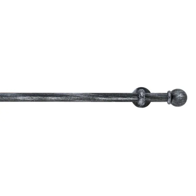 Vorhangstange Schwarz/Silberfarben, 210 cm