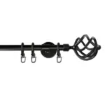 Möbelix Vorhangstange Schwarz, 250 cm
