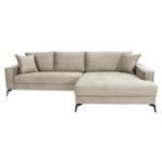 Möbelix Ecksofa Zero Hellgrau/Beige 286x173 cm