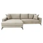 Möbelix Ecksofa Zero Hellgrau/Beige 173x286 cm