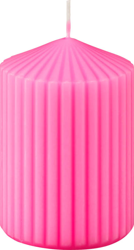 Profissimo Stumpenkerze Rille 100/70 neon pink