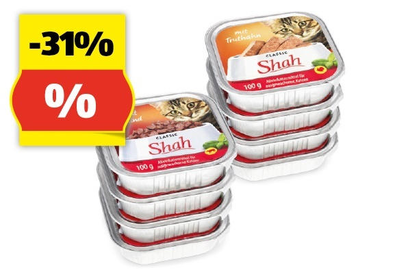 SHAH CLASSIC Katzenfutter, 4 x 100 g