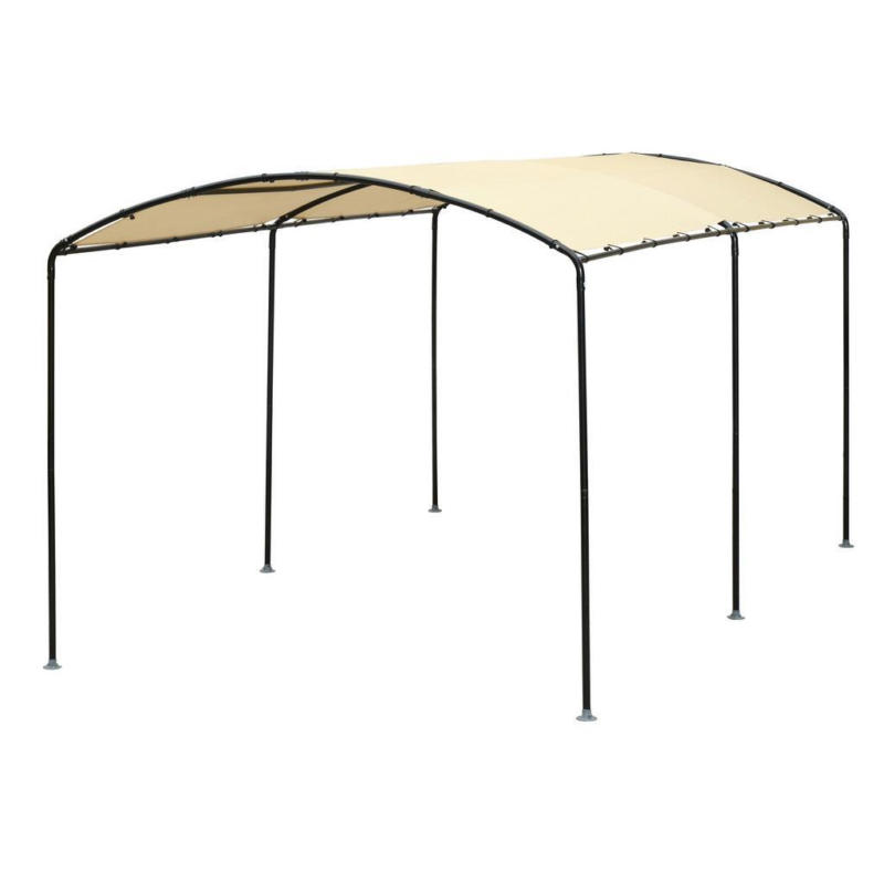 Carport Unterstand Sand Schwarz/beige, 270 Cm