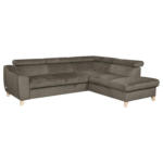 Möbelix Ecksofa Aspen mit Bettkasten Webstoff Graubraun 245x208 cm