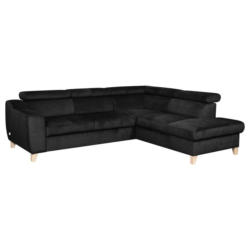 Ecksofa Aspen Webstoff Schwarz 245x208 cm