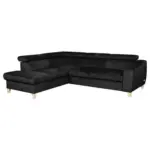 Möbelix Ecksofa Aspen Webstoff Schwarz 208x245 cm