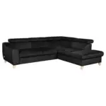 M&ouml;belix Ecksofa Aspen mit Bettkasten Webstoff Schwarz 245x208 cm
