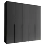 Möbelix Drehtürenschrank 225 cm Kevo Graphitfarben