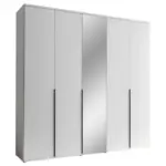 Möbelix Drehtürenschrank 225 cm Kevo Weiß/Spiegelglas