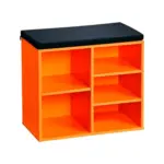 M&ouml;belix Schuhregal Mit Sitzkissen Orange, Schwarz B: 51,5 Cm