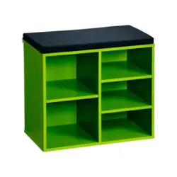 Schuhregal 4 Ablagen 5 Paar Grün H: 48 Cm