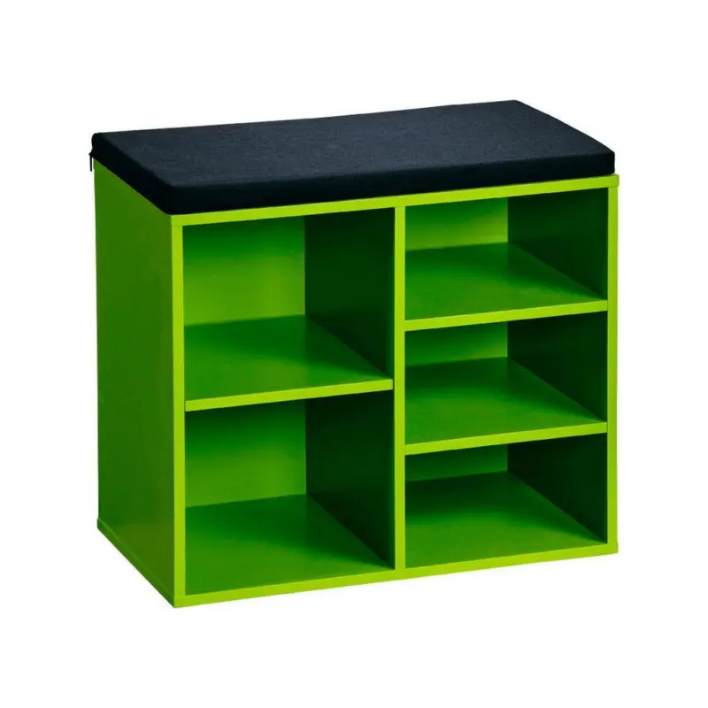 Schuhregal 4 Ablagen 5 Paar Grün H: 48 Cm