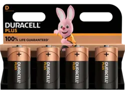 Duracell D Plus Batterie, 4er Pack