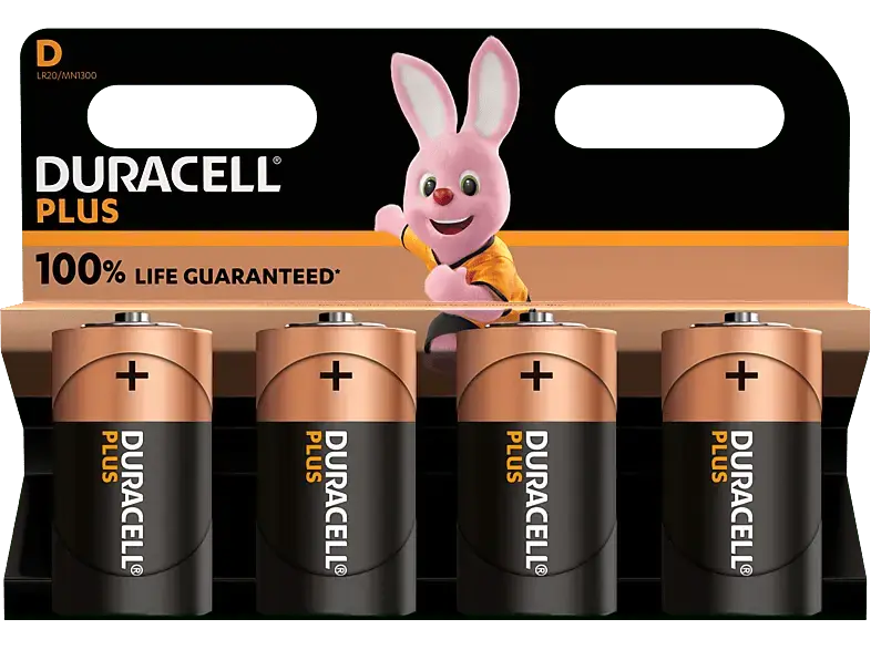 Duracell D Plus Batterie, 4er Pack