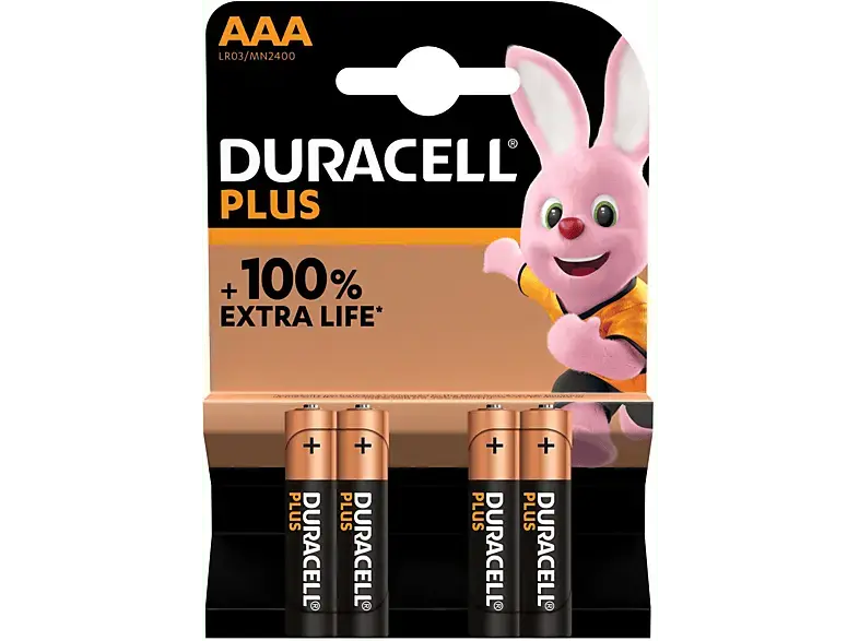 Duracell AAA Plus Batterie, 4er Pack