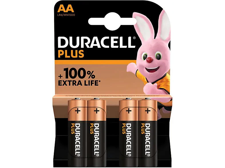 Duracell AA Plus Batterie, 4er Pack