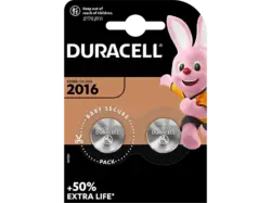 Duracell 2016 Lithium Knopfbatterie, 2er Pack (DL2016/CR2016); Knopfzelle