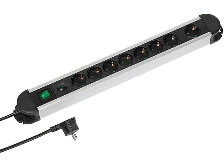 Vivanco 37661 professional 7+1-fach Steckdosenleiste mit Schalter, 2m