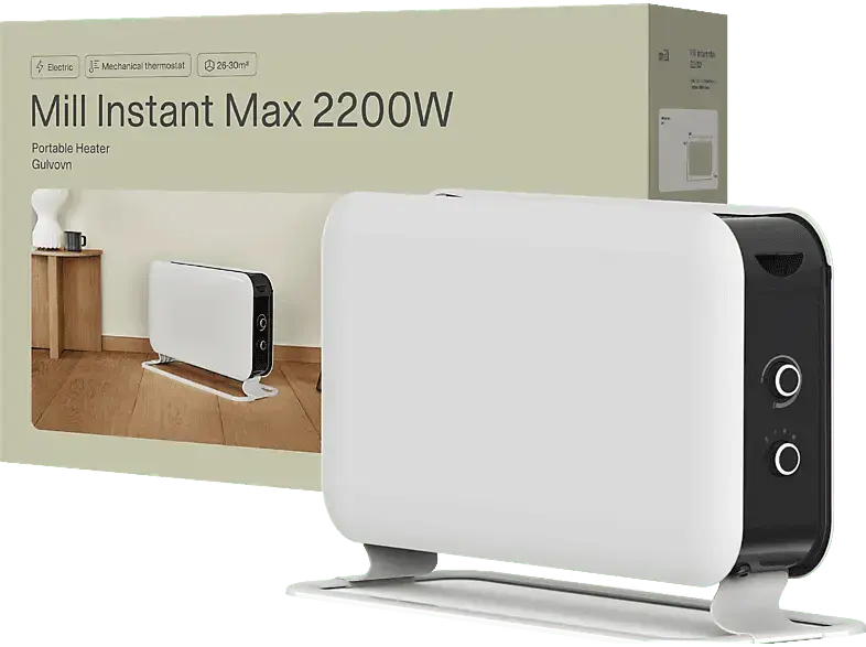 Mill CO2200LEDmax Instant Tragbarer Heizkörper (2200 Watt, Raumgröße: 30 m²)