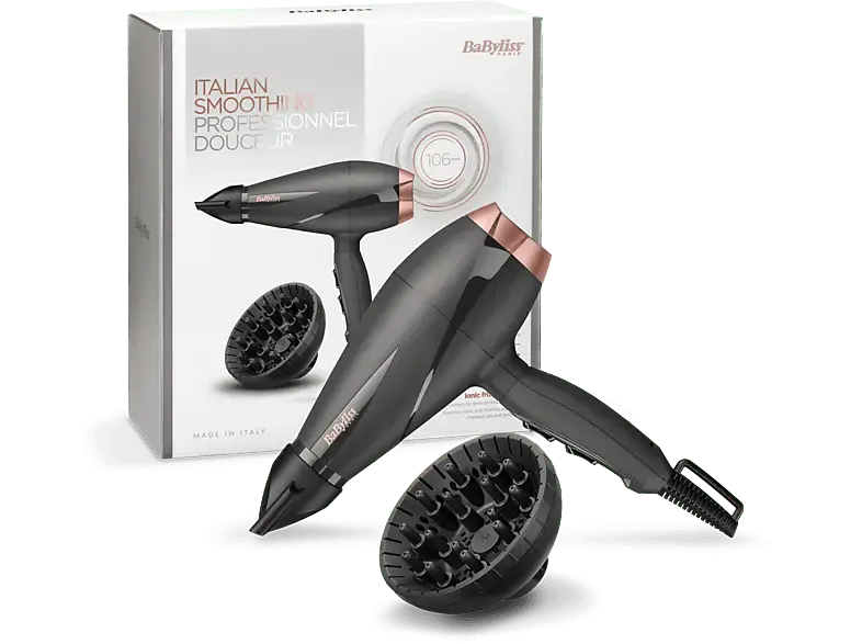 Babyliss Smooth Pro 2100 6709DE Haartrockner Schwarz/Rosegold (2100 Watt)
