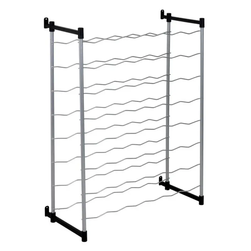 Weinregal Metall Silber 48 Flaschen 58x83 Cm Merlot