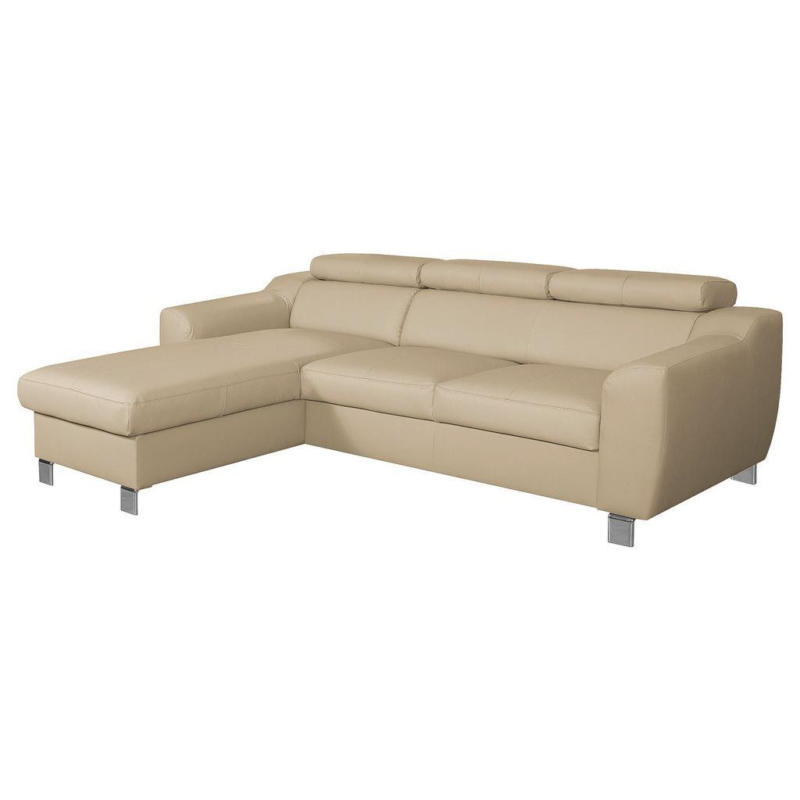 Ecksofa Aspen Lederlook Beige 176x242 cm