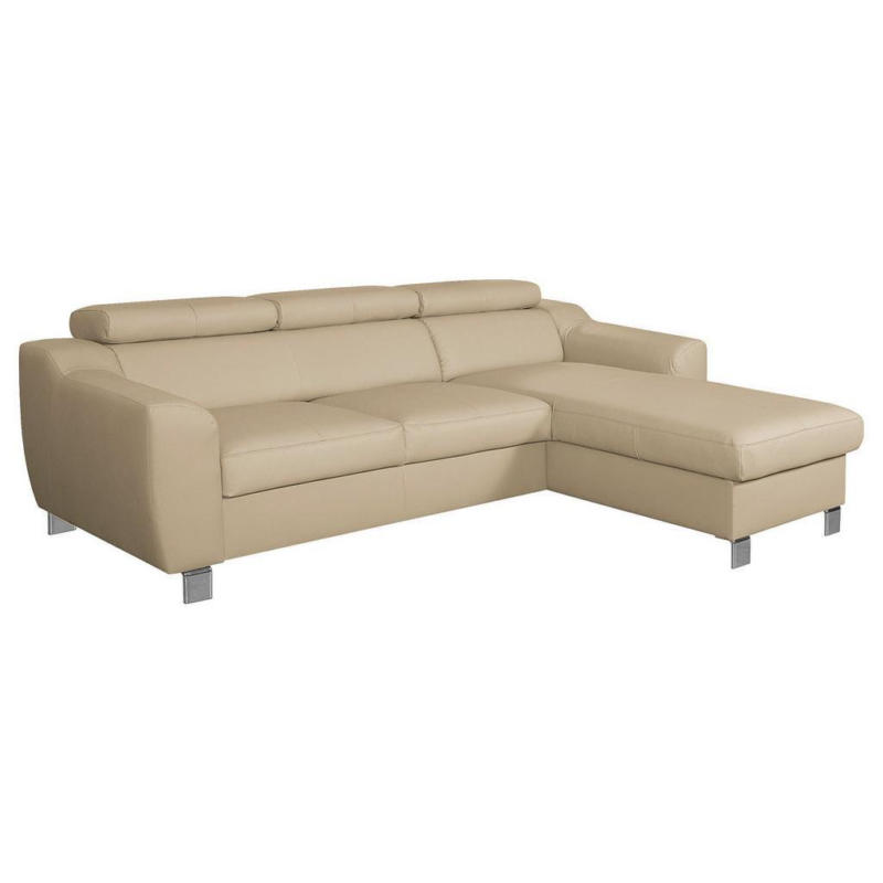 Ecksofa Aspen Lederlook Beige 242x176 cm