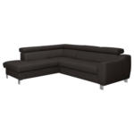 Möbelix Ecksofa Aspen Lederlook Dunkelbraun 208x245 cm