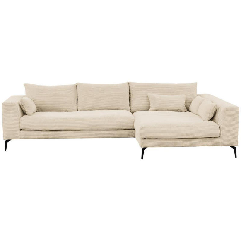 Ecksofa Berlin Cord Creme 313x172 cm