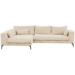 Ecksofa Berlin Cord Creme 172x313 cm