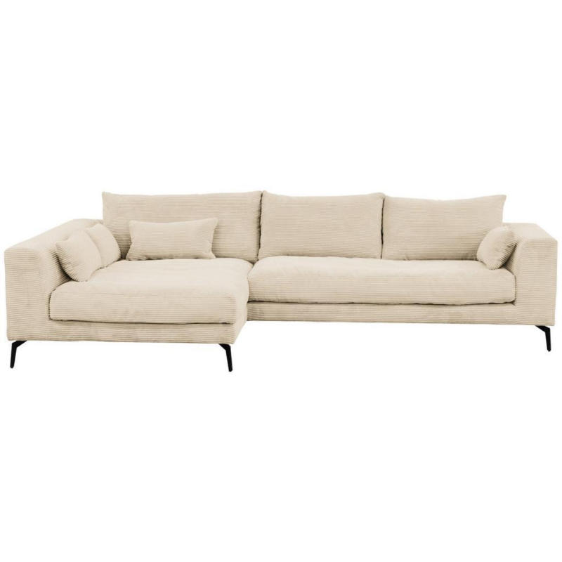 Ecksofa Berlin Cord Creme 172x313 cm