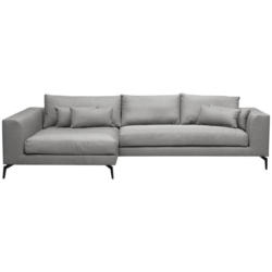 Ecksofa Berlin Webstoff Grau 172x313 cm