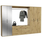 Möbelix Garderobe Projekt X 4-teilig Eiche Artisan B: 273 Cm