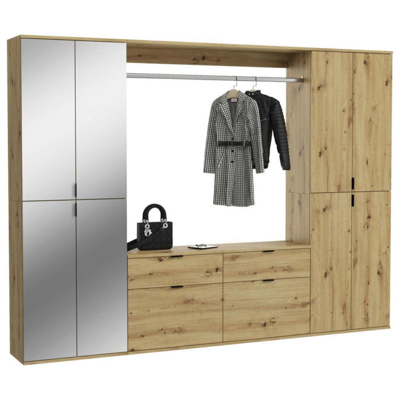 Garderobe Projekt X Eiche Artisan B: 243 cm