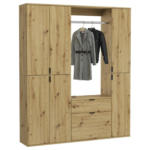 Möbelix Garderobe Projekt X 3-teilig Eiche Artisan B: 152 Cm