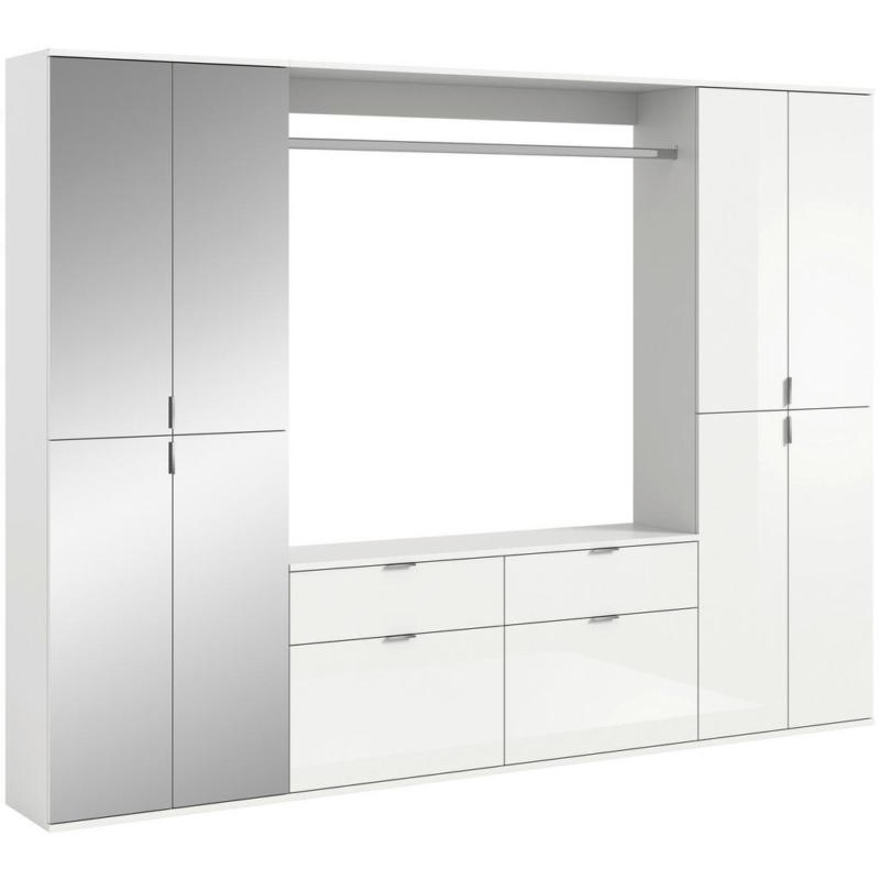 Garderobe Projekt X 3-teilig Weiß B: 243 Cm