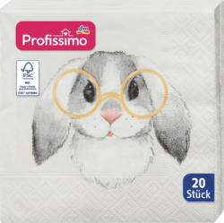 Profissimo Cocktailservietten "Smart Bunny" (25x25 cm)